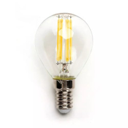 Żarówka LED filamentowa G45 E14 4W ciepła barwa 2700K