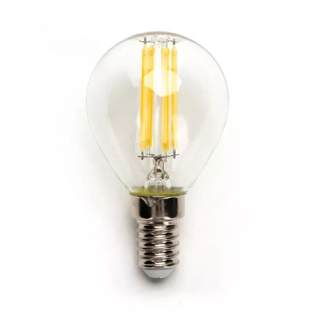 Żarówka LED filamentowa G45 E14 4W ciepła barwa 2700K