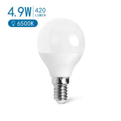 Żarówka LED G45 4,9W E14 6500K 420lm biała do użytku wewnętrznego