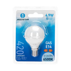Żarówka LED G45 4,9W E14 6500K 420lm biała do użytku wewnętrznego