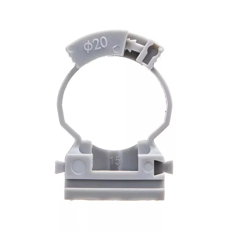 Zacisk wysuwany do rur PVC 20 mm biały, montaż wewnętrzny