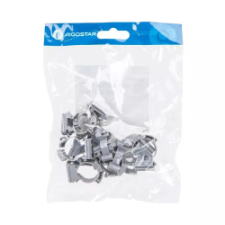 Zacisk wysuwany do rur PVC 20 mm biały, montaż wewnętrzny