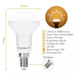 Żarówka LED R50 E14 7W 3000K 610lm biała ciepła do wnętrz