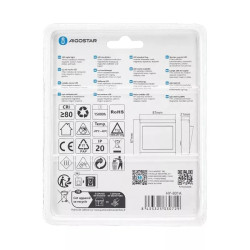Lampka nocna LED 4W 6500K 120lm na baterie AAA 3 sztuki biała