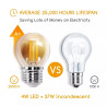 Żarówka LED filamentowa bursztynowa G45 E27 4W 2200K 400lm