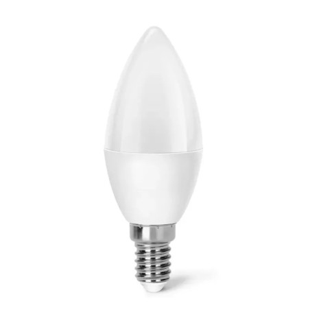 Żarówka LED świeczka C37 E14 6W 3000K 510lm biała plastikowa