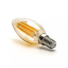 Żarówka LED filamentowa bursztynowa C35 E14 4W ciepłe światło