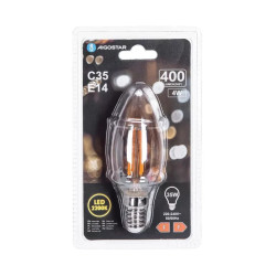 Żarówka LED filamentowa bursztynowa C35 E14 4W ciepłe światło