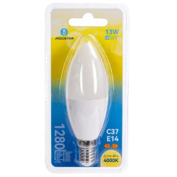 Żarówki LED C37 E14 13W 4000K 2 sztuki neutralne światło