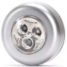 Lampka nocna LED 2,65W zimna 6500K srebrna na 3 baterie AAA