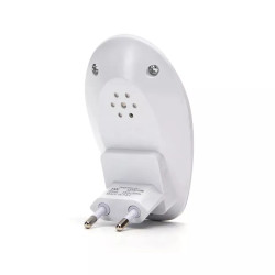 Lampka nocna LED 1W zimna 6500K z włącznikiem do gniazdka biała