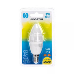 Żarówka LED C37 E14 9W 4000K neutralna biała 840lm 15000h