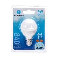 Żarówka LED G45 E14 9W zimna 840lm biała kulka do wnętrz