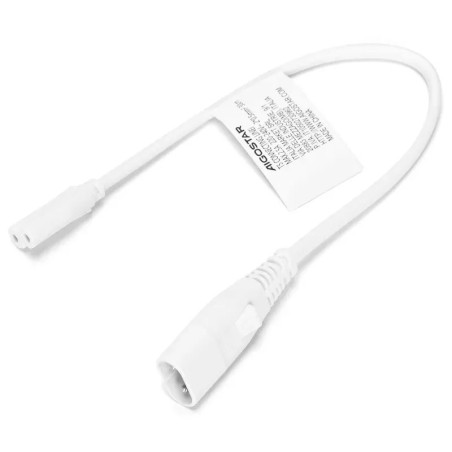Kabel połączeniowy do świetlówki T5 30 cm 220-240V biały PVC