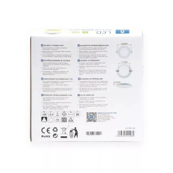 Panel LED podtynkowy 9W ciepłe światło 3000K 1000lm biały IP20