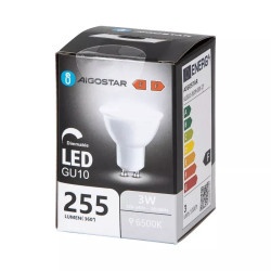 Żarówka LED GU10 3W 6500K ściemnialna zimna barwa światła 255lm