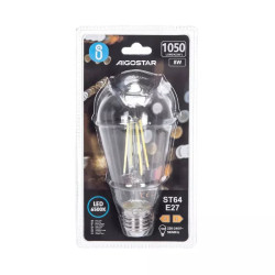 Żarówka LED Filament ST64 E27 8W 6500K 1050lm zimna przezroczysta
