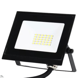 Naświetlacz LED 20W 6500K czarny szklany klosz 22,5 cm 1800 lm