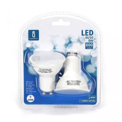 Żarówki LED GU10 8W 6500K 2 sztuki zimna barwa 640lm