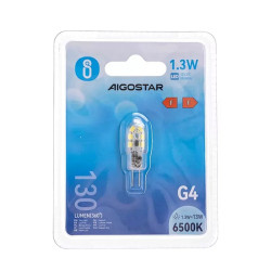 Żarówka LED G4 1,3W 6500K 130lm AC/DC12V zimna barwa 360°