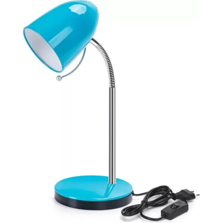 Lampa biurkowa niebieska z gwintem E27 do max 40W