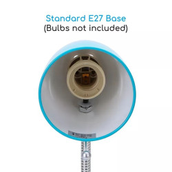 Lampa biurkowa niebieska z gwintem E27 do max 40W