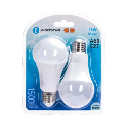 Żarówki LED E27 15W 6500K 1500lm zimna barwa 2 sztuki