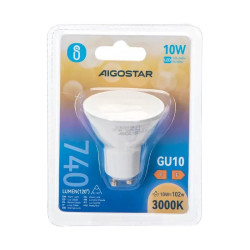 Żarówka LED GU10 10W 3000K ciepła 740 lumenów biała do wnętrz