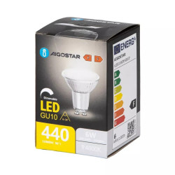 Żarówka LED GU10 6W 4000K 440lm z możliwością ściemniania i szklanym kloszem