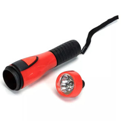Latarka LED 0.25W 6500K na 2 baterie AA czarno-czerwona