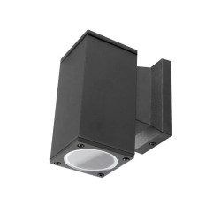 Oprawa ścienna czarna GU10 35W IP65 aluminiowa do montażu ściennego