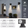 Oprawa ścienna czarna GU10 35W IP65 aluminiowa do montażu ściennego