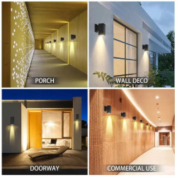 Oprawa ścienna czarna GU10 35W IP65 aluminiowa do montażu ściennego