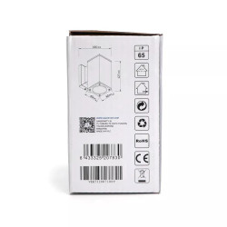 Oprawa ścienna czarna GU10 35W IP65 aluminiowa do montażu ściennego