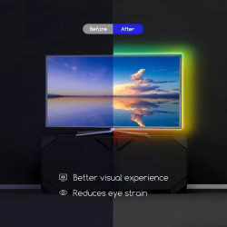 Taśma LED RGB 2,5W 4x0,5m zasilana USB do podświetlenia telewizora