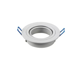 Akcesoria montażowe do pojedynczych spotów okrągłe 91 mm biały aluminium