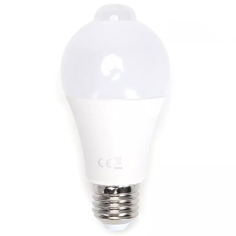 Żarówka LED A60 E27 15W zimna 6500K z czujnikiem ruchu