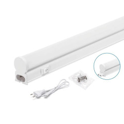 Świetlówka LED T5 18W 4000K 120 cm z kablem i obudową biała