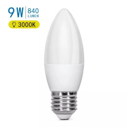 Żarówka LED E27 9W 3000K 840lm ciepła biała plastikowa do wnętrz