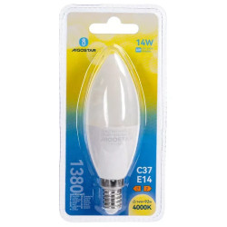 Żarówki LED C37 E14 14W barwa neutralna 4000K 2 sztuki