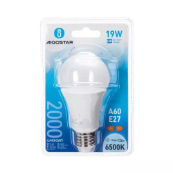 Żarówka LED A60 E27 19W 6500K zimna barwa 2000lm do wnętrz