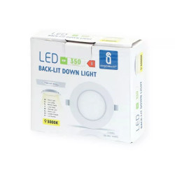 Panel LED podtynkowy okrągły 4W 3000K 440lm IP20 biały do wnętrz