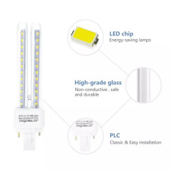 Świetlówka LED PLC 2U 11W 6500K zimne światło trzonek G24d-3