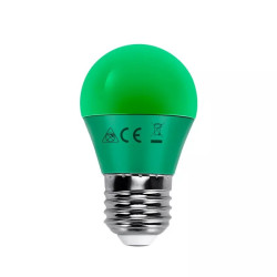 Żarówka LED zielona E27 4W 180° G45 do dekoracji wnętrz
