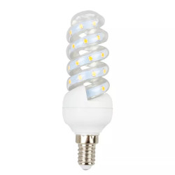 Żarówka LED spiralna E14 7W 660lm zimna barwa 6500K szklana