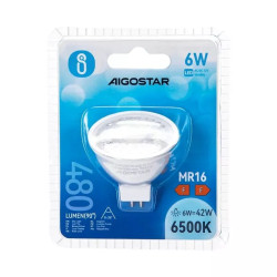 Żarówka LED MR16 6W 480lm 6500K zimna barwa 12V AC/DC