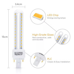 Świetlówka LED PLC 2U 12W ciepła 3000K z trzonkiem G24d-3