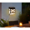 Lampa solarna LED ścienna czarna ciepła 2700K IP44 z panelem solarnym