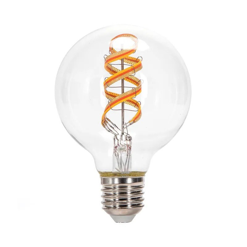 Żarówka LED G95 E27 4,9W RGB z ciepłą barwą 2700K 470lm Bluetooth Mesh