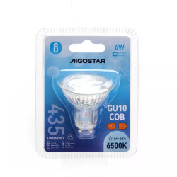 Żarówka LED GU10 6W zimna barwa 435lm szklana COB